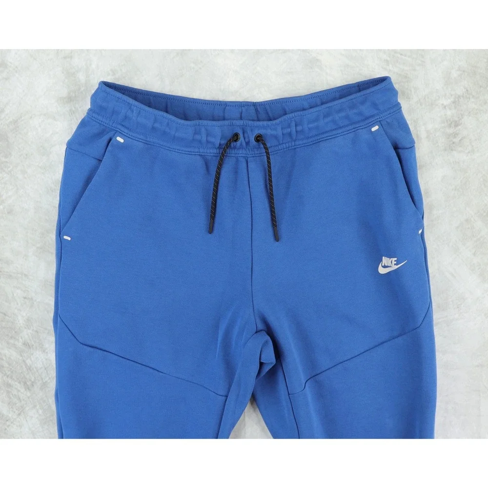 Nike Tech Fleece Joggers Men Large Blue Tapered Sweatpants CU4495-403